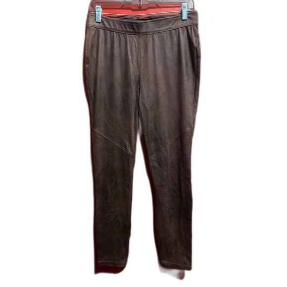 Free People Faux Leather Leggings Brown Rustic Pull On Pants Size 28 - Picture 2 of 6